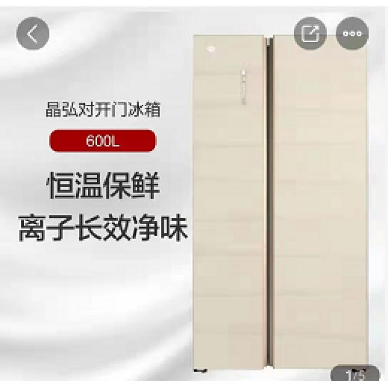 格力/GREE   BCD-600WPDG  晶弘對開門電冰箱