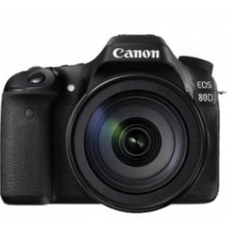 佳能(Canon） EOS-80D 單反套機  18-135mm（主機+64G內存卡+相機包） 照相機