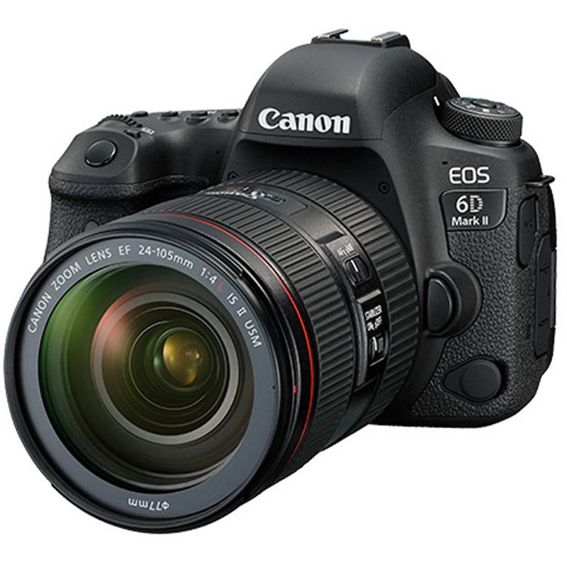 照相機 佳能/CANON EOS 6D Mark II 24-105mm 2.5-3.0英寸 2000-2999萬 單反相機 全畫幅 SD卡 單鏡頭套機 黑色